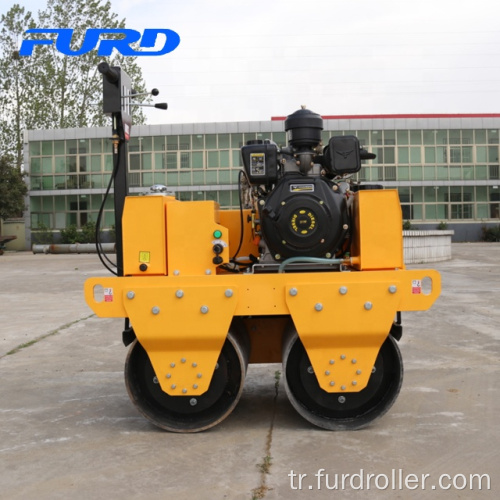 Dizel Motor 550Kg Çift Tamburlu Manuel Asfalt Silindiri (FYL-S600)